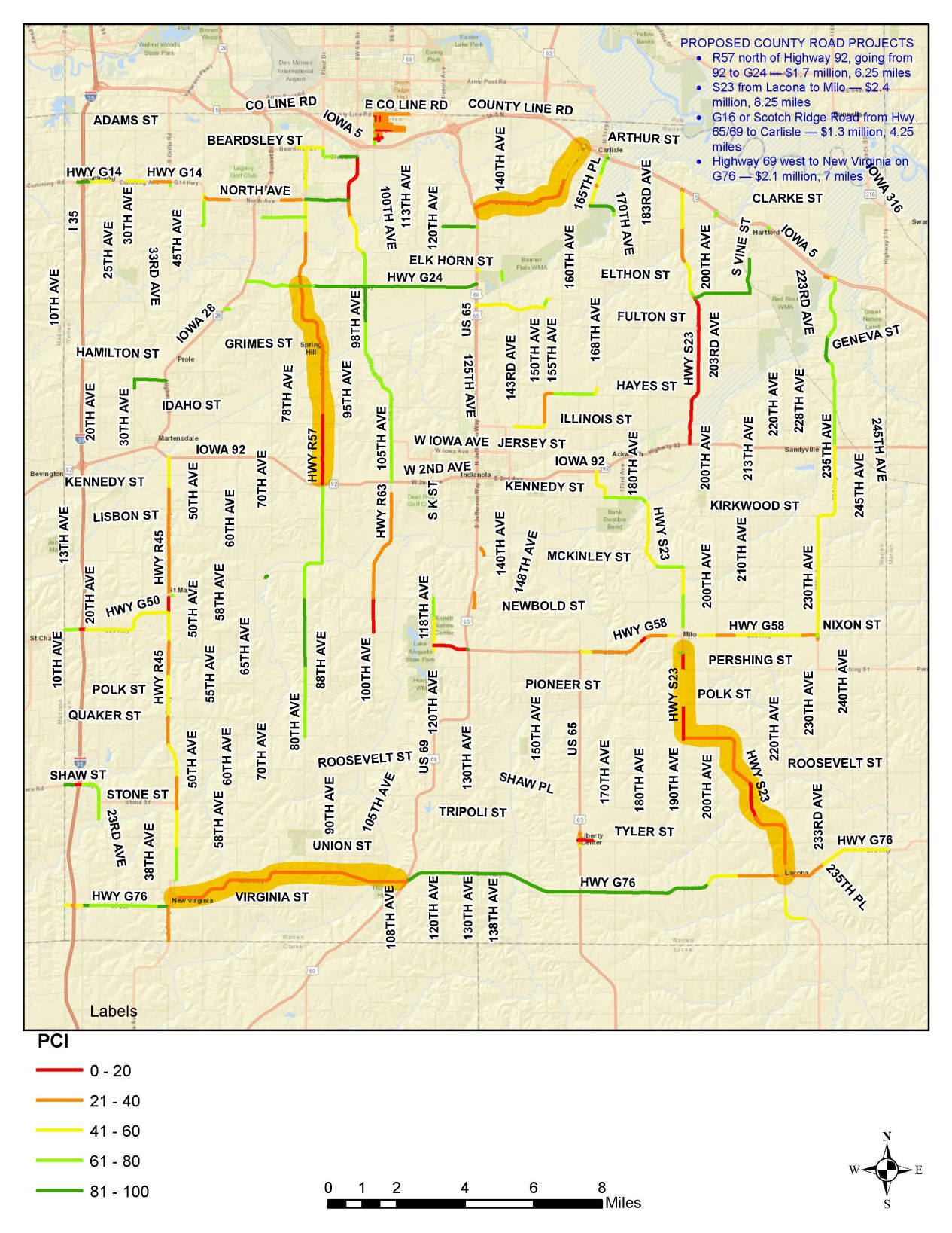 Proposed Warren County road improvements